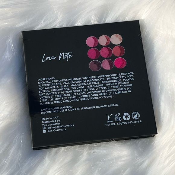Zen Cosmetics Love Note Nine Pan Eyeshadow Palette - Picture 2 of 4